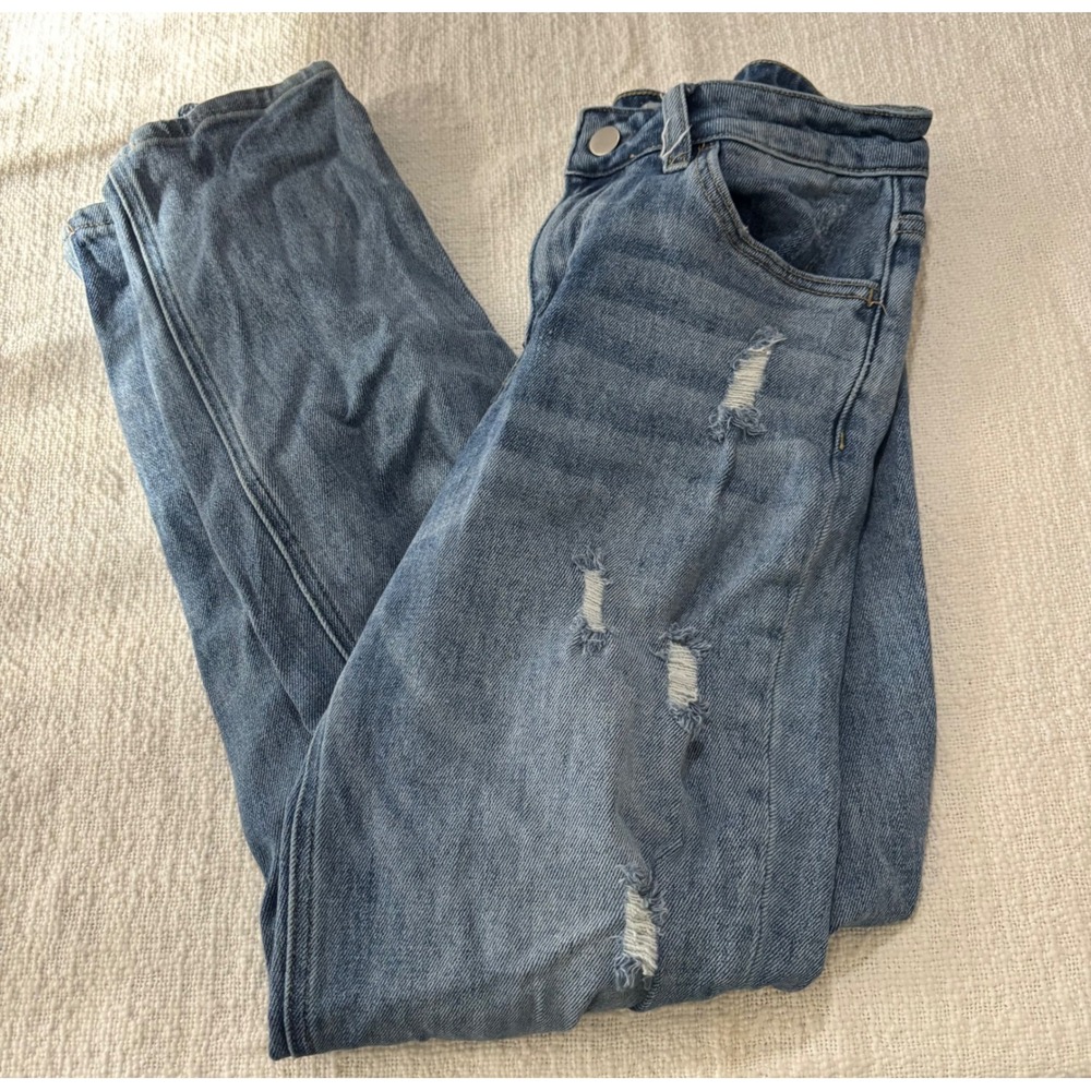 Altar'd State Distressed Skinny Jeans Womens 26 Medium Wash Blue Denim Destroyed